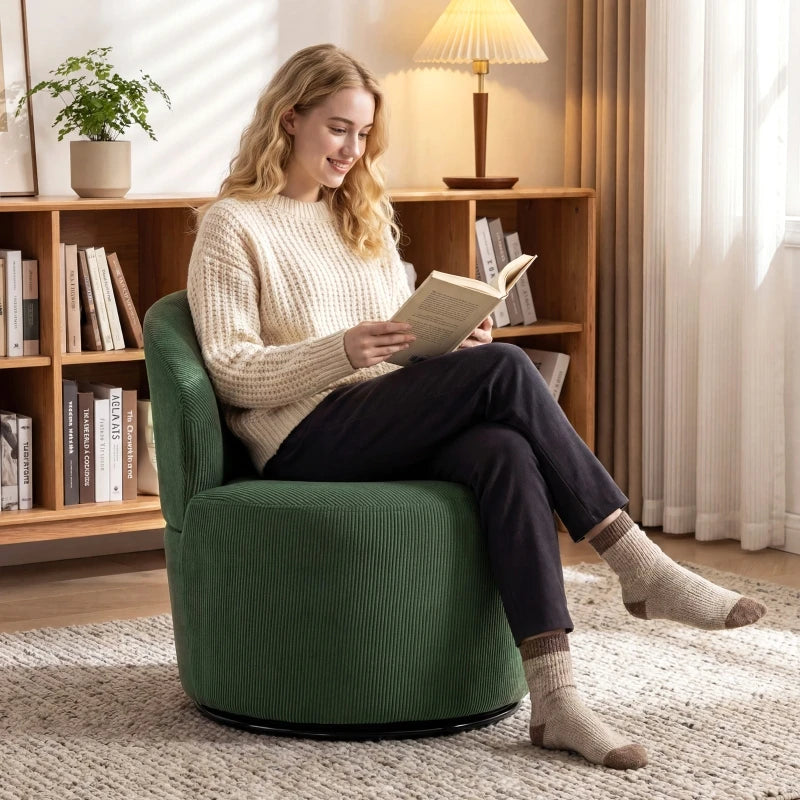 Fauteuil Cocon vert dans un salon