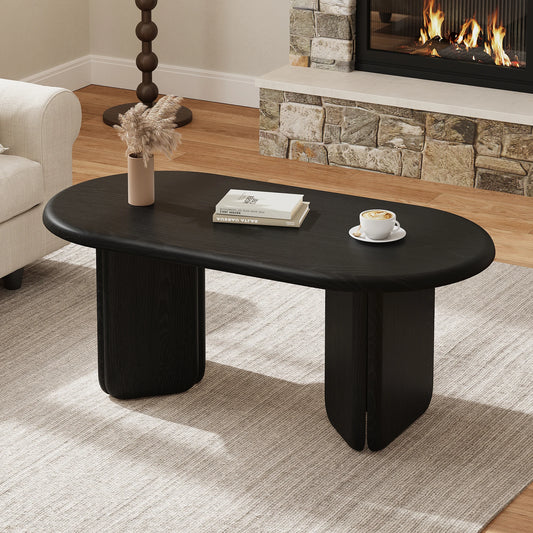 Table basse Ovalia – noir mat