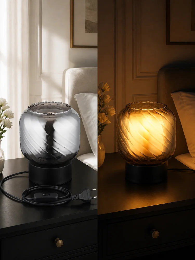 Lampe Brume en verre fumé