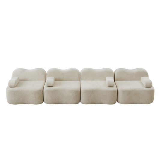 Canapé Vague modulaire ondulé beige