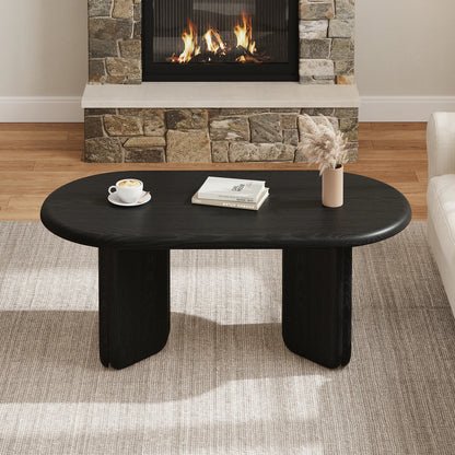 Table basse Ovalia – noir mat