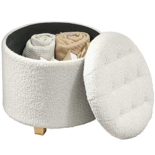 Pouf Flocon ouvert, coffre de rangement